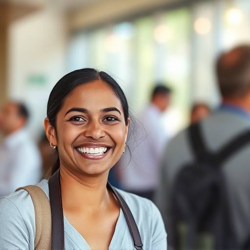 Foto de cliente sorrindo