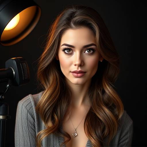 Fotografia de retrato profissional em estüdio.
